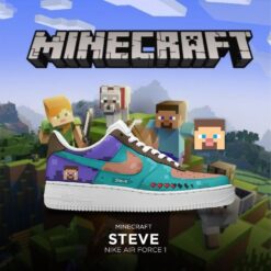 Minecraft Steve Air Force Shoes B22