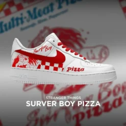 Stranger Things Surver Boy Pizza Air Force Shoes b22