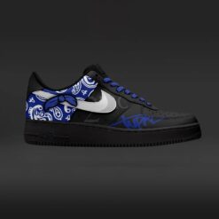 2Pac Blue Air Force Shoes b22