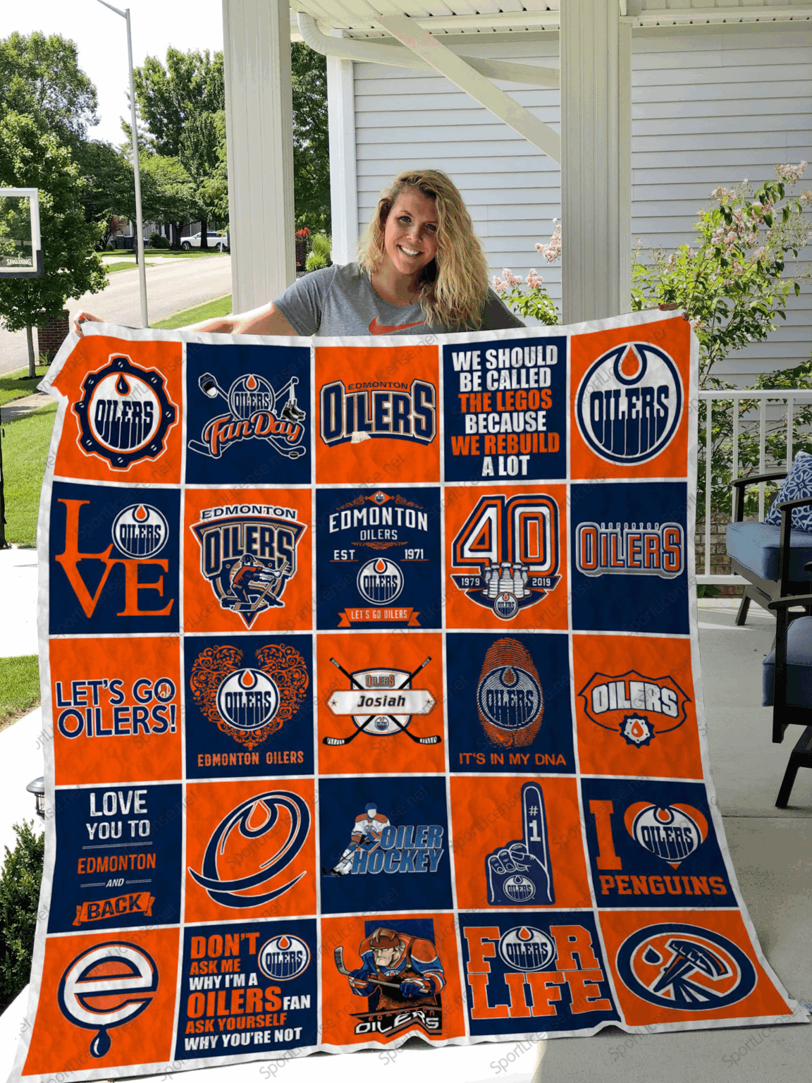 Edmonton Oilers Lover Quilt 1 Edmonton Oilers Lover Quilt