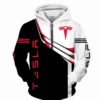 Tesla Hoodie Zip Hoodie 3D Fleece Jacket