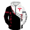 Tesla Hoodie Zip Hoodie 3D Fleece Jacket
