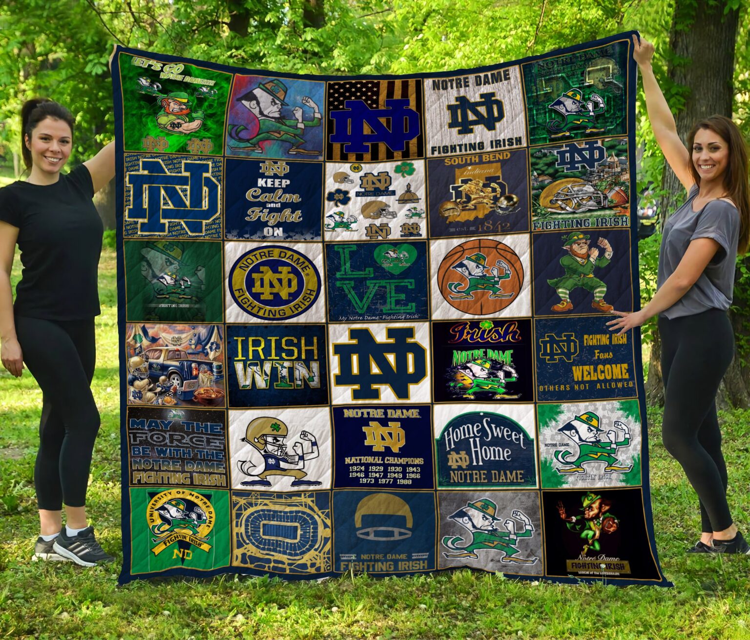 Notre Dame Fighting Irish Quilt 1 Notre Dame Fighting Irish Quilt