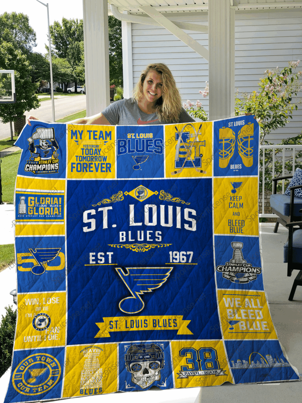 St. Louis Blues Quilt 1 St. Louis Blues Quilt