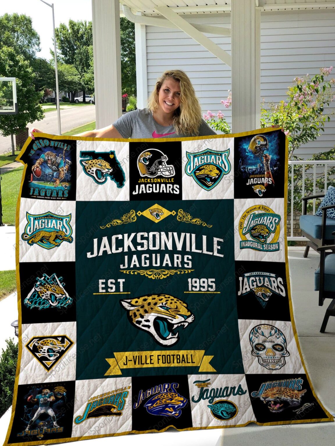 Jacksonville Jaguars Quilt 1 Jacksonville Jaguars Quilt