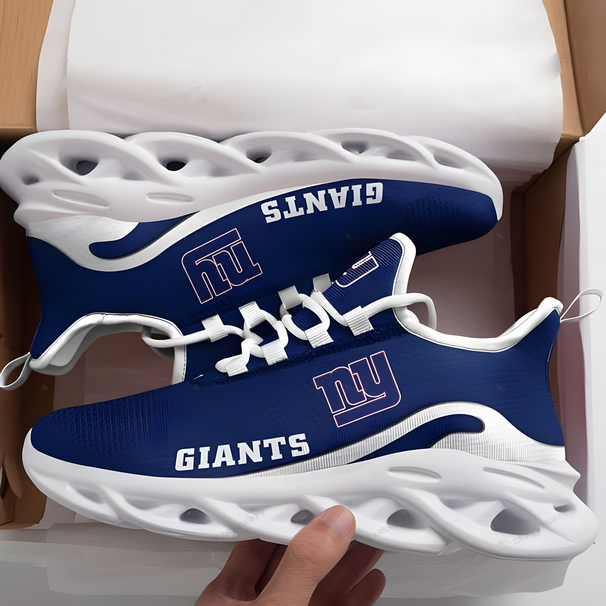 New York Giants White Max Soul Shoes
