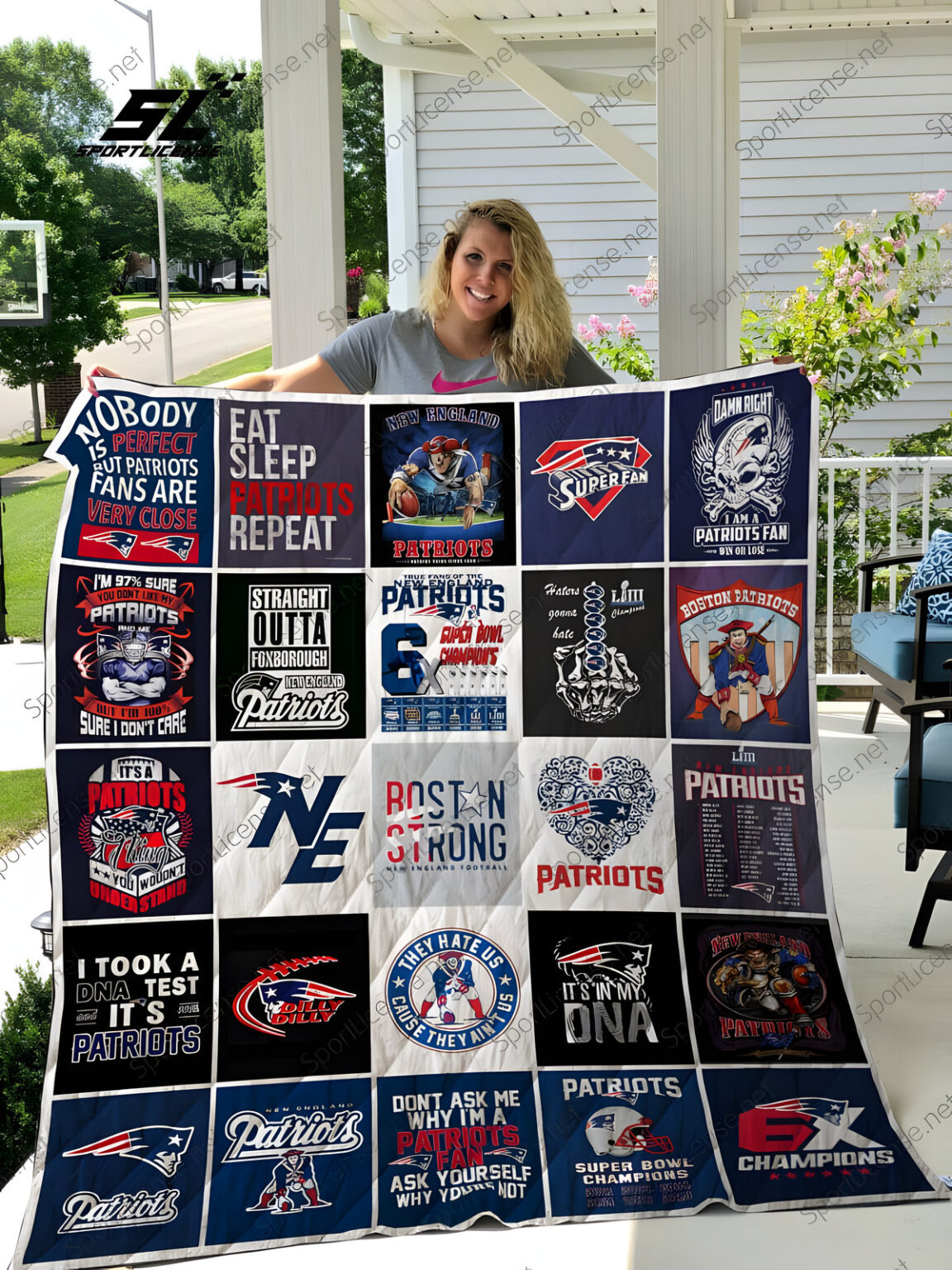 New England Patriots 1 Quilt 1 New England Patriots 1 Quilt