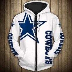 Dallas Cowboys Zip Hoodie 3D