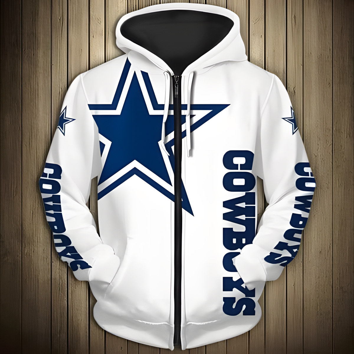 Dallas Cowboys Zip Hoodie 3D