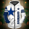 Dallas Cowboys 1 Zip Hoodie 3D
