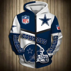Dallas Cowboys 2 Zip Hoodie 3D