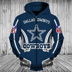 Dallas Cowboys 3 Zip Hoodie 3D