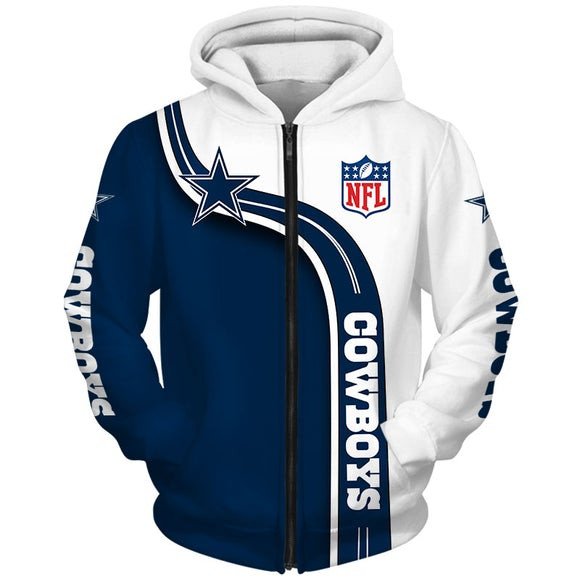 Dallas Cowboys 4 Zip Hoodie 3D 1 Dallas Cowboys 4 Zip Hoodie 3D