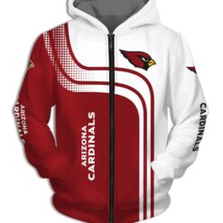 Arizona Cardinals Zip Hoodie 3D