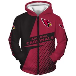 Arizona Cardinals 1 Zip Hoodie 3D