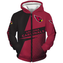 Arizona Cardinals 1 Zip Hoodie 3D