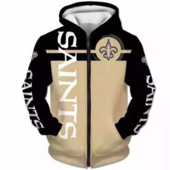 New Orleans Saints 1 Zip Hoodie 3D