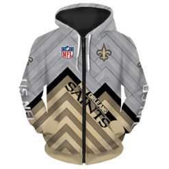 New Orleans Saints 2 Zip Hoodie 3D