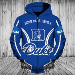 Duke Blue Devil 1 Zip Hoodie 3D