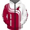 Miami Heat Zip Hoodie 3D