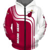 Miami Heat Zip Hoodie 3D