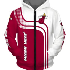 Miami Heat Zip Hoodie 3D