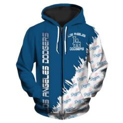 Los Angeles Dodgers Zip Hoodie 3D
