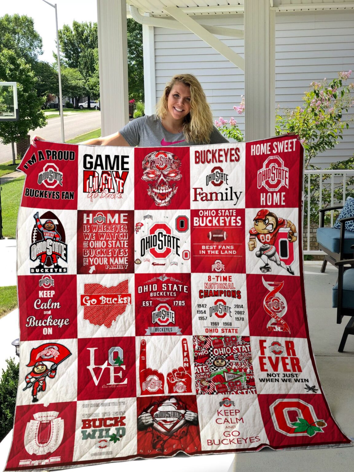 Ohio State Buckeyes 1 Quilt 1 Ohio State Buckeyes 1 Quilt