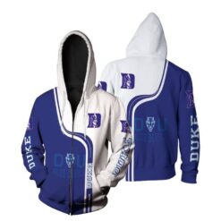 Duke Blue Devil 3 Zip Hoodie 3D