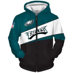 Philadelphia Eagles 3 Zip Hoodie 3D