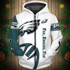 Philadelphia Eagles 4 Zip Hoodie 3D