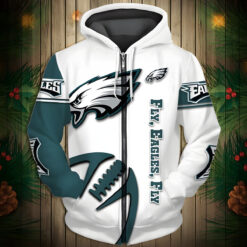 Philadelphia Eagles 4 Zip Hoodie 3D
