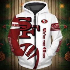 San Francisco 49Ers Zip Hoodie 3D