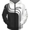 San Antonio Spurs Zip Hoodie 3D