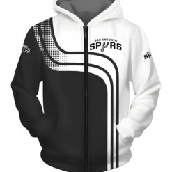 San Antonio Spurs Zip Hoodie 3D