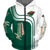 Minnesota Wild Zip Hoodie 3D