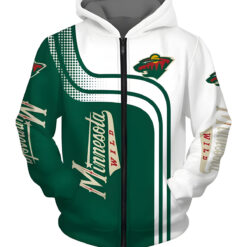 Minnesota Wild Zip Hoodie 3D