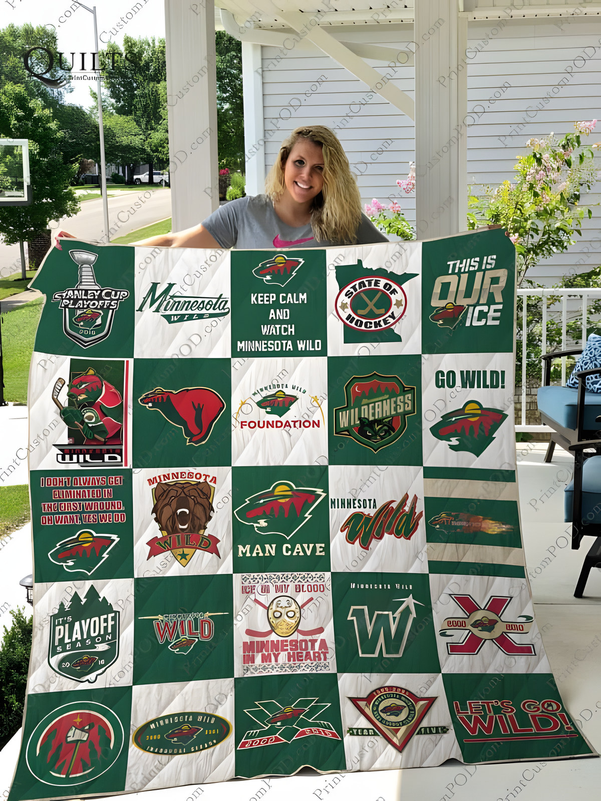Minnesota Wild 5 Quilt