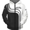 San Antonio Spurs Zip Hoodie 3D