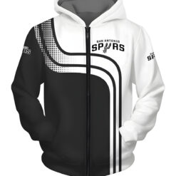 San Antonio Spurs Zip Hoodie 3D