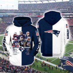 New England Patriots Zip Hoodie 3D