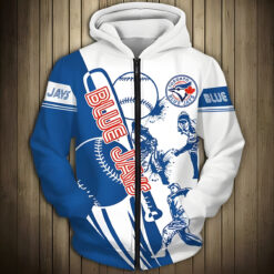 Toronto Blue Jays 1 Zip Hoodie 3D