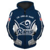 Los Angeles Rams Zip Hoodie 3D