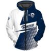 Los Angeles Rams 1 Zip Hoodie 3D