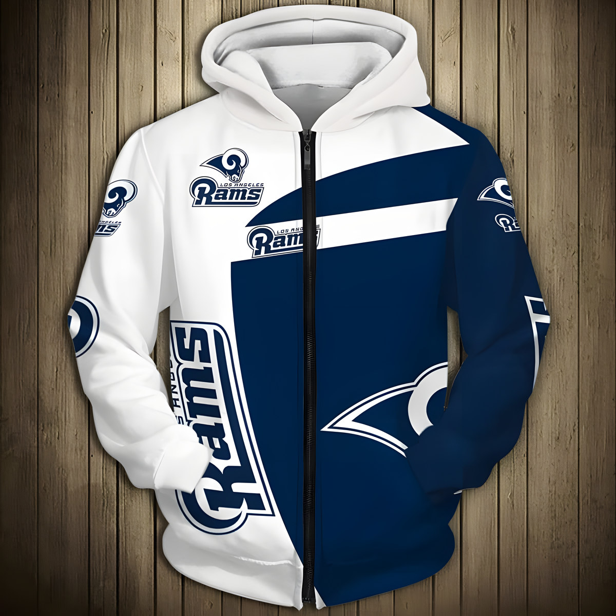 Los Angeles Rams 2 Zip Hoodie 3D