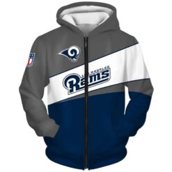 Los Angeles Rams 3 Zip Hoodie 3D