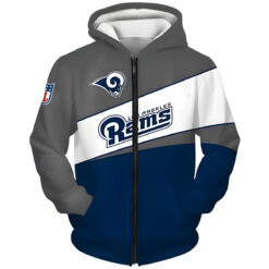 Los Angeles Rams 3 Zip Hoodie 3D
