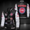 Detroit Pistons Leather Baseball Jacket