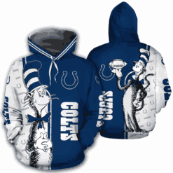 Indianapolis Colts Zip Hoodie 3D
