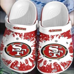 San Francisco 49Ers White Soft Clogs